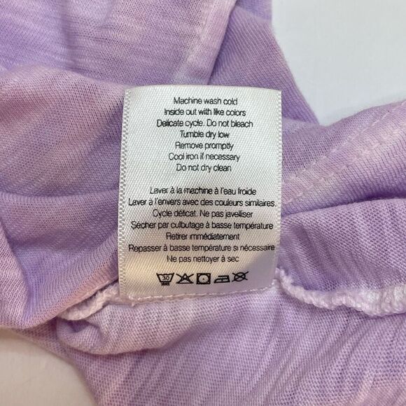 Veronica Beard Akeela Flutter Sleeve T-shirt Heathered Lavender Size Large - Picture 9 of 10